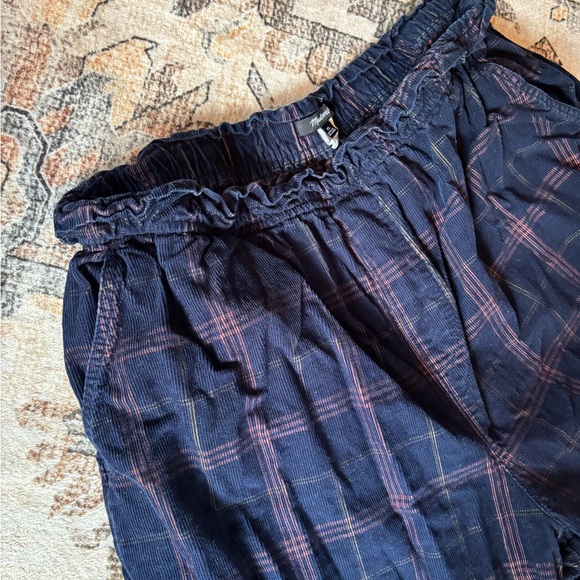 Madewell Navy and Pink Plaid Pants - Picture 4 of 6
